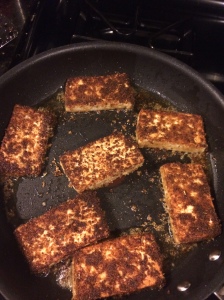 darkened tofu